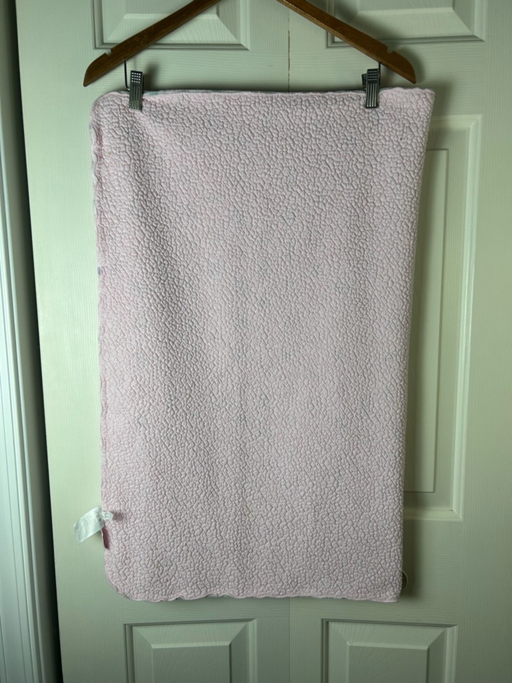 Carter's Pink Butterfly Baby Blanket White Sherpa Blue Purple Circles Dots Green - Picture 7 of 11